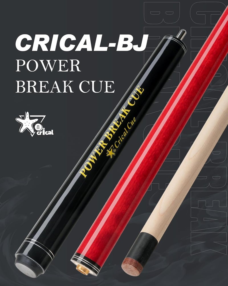 CRICAL Heavy Hitter Jump Break Cue 3-Pieces 54inch Short Maple Break Jump Cue with 13.2mm Tip Punch Cue Professional Jump Cue Billiard Pool Stick - Image 2
